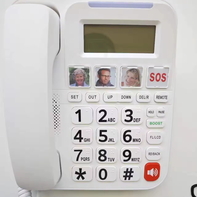 Senior Telephone SOS Emergency Telephone for Emergency Calls Two Way Communication Big Button Phone for Elderly People Big Sound