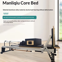 Reformer de Pilates Profesional de Aluminio Blanco para Gimnasio, Equipo Completo con Programas