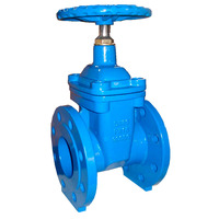Katup Gerbang Flens Standar DIN/ANSI Awwa Ductile Iron Non Rising Stem untuk Industri