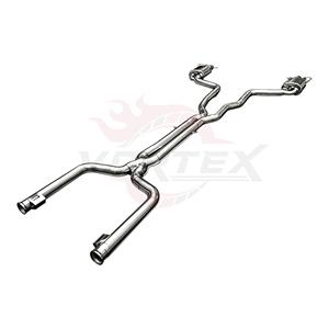 Système d'échappement Catback à soupapes en acier inoxydable Vortex pour Mercedes AMG W205 C63 4.0T avec silencieux à double sortie et embouts chromés quadruples - Product Image 4