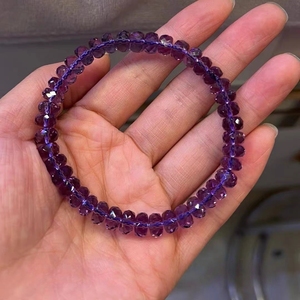 Lấp lánh Ametrine cho vòng đeo tay với kim cương tự nhiên thạch anh tím & Citrine intergrowth của phụ nữ sinh nhật thời trang chuỗi trang sức quà tặng - Product Image 3