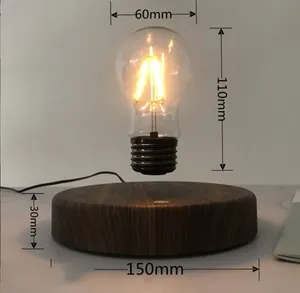 Bola lampu melayang berkualitas tinggi, lampu meja kayu hadiah unik Dekorasi Rumah