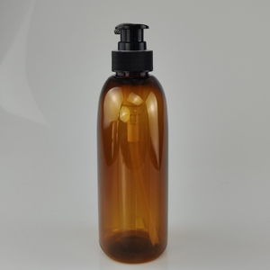 600ml Âmbar Transparente <span class=keywords><strong>PET</strong></span> Refilável Loção Cosmética Recipiente Dispenser Plástico Shampoo Garrafa Bomba Pulverizador Vazio Face Garrafa - Product Image 4