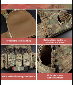 Sabado Laser Gesneden Molle Systeem Versnelling <span class=keywords><strong>Chaleco</strong></span> Tactico Quick Release Vest Tactische Plaatdrager - Product Image 4