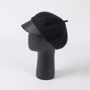 Boinas de Lana para Mujer, Estilo Otoño Invierno, Diseño Exquisito, Boina Cálida y Casual con Borde de Cuero - Product Image 4