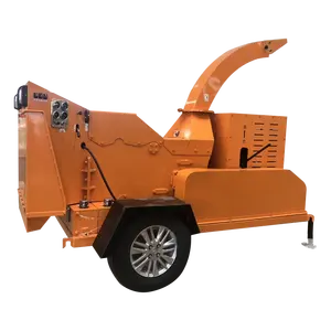 Thủy lực thức ăn động cơ diesel điều khiển máy nghiền cây chi nhánh Shredder công nghiệp Gỗ log hẹn giờ chi nhánh chipper Trung Quốc