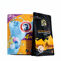 Emballage cadeau personnalisé pour bonbons, sachet debout avec fermeture éclair, résistant à la chaleur, de qualité alimentaire, en PE et feuille d'aluminium, anti-humidité, impression de logo