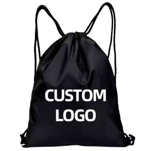 Sac à dos promotionnel en polyester léger avec cordon de serrage, personnalisable avec logo, idéal pour les événements scolaires et les cadeaux publicitaires - Product Image 1