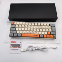 Keyboard RGB USB Berkabel 63 Tombol Gaming Gamer Kompak Mini untuk Perjalanan Kantor Game Bisnis E-Sports Film Keyboard