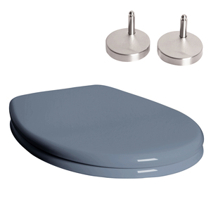 Sedile WC con meccanismo di chiusura ammortizzata, sedile WC grigio, coperchio WC - Product Image 6