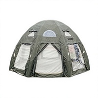 Grande tente dôme gonflable pour le glamping, abri de camping sphérique imperméable avec fenêtre