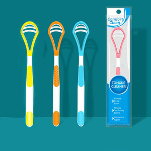 Raspador de <span class=keywords><strong>Lengua</strong></span> Colorido Más Vendido, Cepillo Limpiador de <span class=keywords><strong>Lengua</strong></span> con Función para Combatir el Mal Aliento - Product Image 1