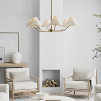 Lámpara de Techo LED Colgante de Diseño Minimalista Nórdico XZ, de Hierro y Cobre, Redonda, de Latón