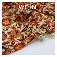 WI-B05 gros numérique imprimer haute qualité froissé en mousseline de soie polyester tissu vintage floral textile pour vêtements