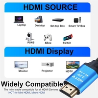 Câble HDMI vers HDMI 2.0 mâle-mâle 10M 5M 3M 10FT 19+1 2.0V 4K 60Hz UHD Ultra HD HDCP 2.2 pour HDTV, ordinateur portable, PS5