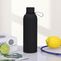 Bouteille isotherme en acier inoxydable 500 ml à double paroi, thermos, bouteille d'eau de sport portable, logo personnalisé pour l'extérieur