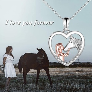Nuevo Collar con Colgante de Corazón de <span class=keywords><strong>Dos</strong></span> Chicas, Estilo Vintage, con Circonita y Rodio, Plata de Ley 925, para Estudiantes, <span class=keywords><strong>Hermanas</strong></span>, Fiestas, Regalo Personalizado - Product Image 6