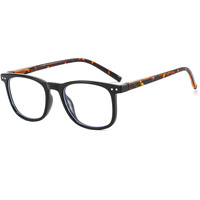 Lunettes de protection unisexe de luxe en TR90 et acétate, monture intégrale colorée, style rétro carré, pour bureau et ordinateur, motif uni, logo personnalisé