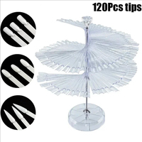 120 pièces ongles conseils présentoir bricolage ongles Gel vernis couleur carte spirale présentoir étagère pointe rotative Nail Art montrant étagère