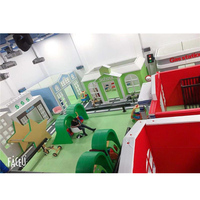 Casa de Juegos de Madera de Simulación para Niños, Juego de Imitación de Pueblo Pequeño, Diseño Personalizado, Equipamiento de Juegos Interior para Niños