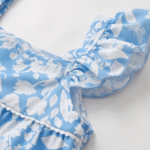 Conjunto de Dos Piezas para Bebés Niñas con Estampado Floral y Gorro a Juego, Ropa de Verano para Recién <span class=keywords><strong>Nacidos</strong></span> - Product Image 3