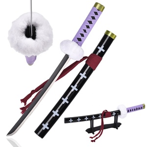 Réplique de <span class=keywords><strong>katana</strong></span> réel MS 45cm <span class=keywords><strong>Manga</strong></span> One Piece 440ss Blade, réplique d'arme pour enfants, Trafalgar Law Kikokou, mini couteau samouraï - Product Image 1