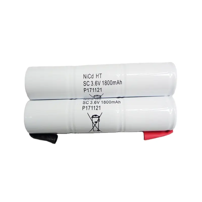 SC2100mAh NI-CD 12 v 6 v 7.2 v 2.4 v 3.6 v 9.6 v סוללה נטענת aa nicd sc d pack עבור אורות חירום פלאש