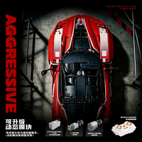 EIKEE Y10003 2026 Nouveau Kit de Modélisme MOC Véhicule Sportif Rouge Urbain Briques Voiture de Course Cadeaux pour Adultes 2401 Pièces Ensembles de Blocs de Construction