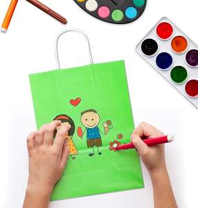 Bolsas de Papel Kraft Blancas, Bolsa de Regalo con Logotipo/Diseño Gráfico Personalizado - Product Image 3