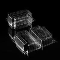 Livraison rapide, vente en gros de boîtes d'emballage pour en-cas, boîte transparente à clapet, conteneur transparent durable, boîtes jetables pour gâteaux à emporter
