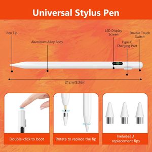 Pena Stylus Tablet Layar Sentuh Universal Isi Ulang Ujung Halus untuk Android Lapiz Tactil Para Android Stylus Pen - Product Image 3