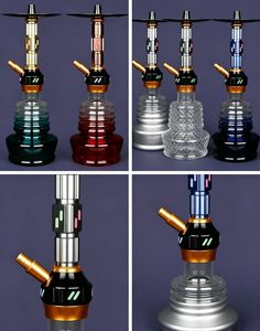 Colored Glass <b>Hookah</b> Modern Shisha <b>Pipe</b> Transparent Base Bowl Stand for Lounge Bar Home Use - Product Image 4