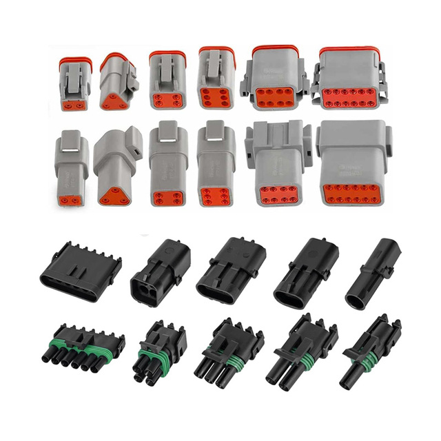 2 3 4 6 Pin 0.6mm IP66 Waterproof ABS/PC/Nylon for Type Wire Harness Electric Terminal Auto Connector for 20-14 AWG Automotive