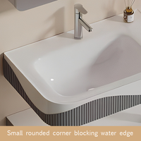 Vente en gros usine : Lavabo mural de salle de bain de luxe, nouveau design, haute qualité, taille personnalisable, pour lavage des mains