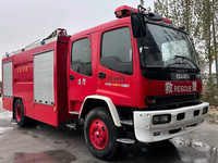 Camion-citerne à eau Isuzu FVR, camion de pompiers à double cabine, pompe à eau de 40 L/min, lance à eau de 60 m pour usage industriel et municipal