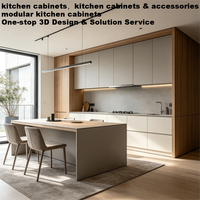 Meuble de cuisine moderne gris en MDF, étanche, écologique, classe E0, fermeture douce, prêt à assembler
