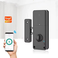 Serrure de porte intelligente invisible sans clé, contrôle par carte RFID, installation DIY sans menuiserie, sans perçage, sans poinçonnage, pour intérieur