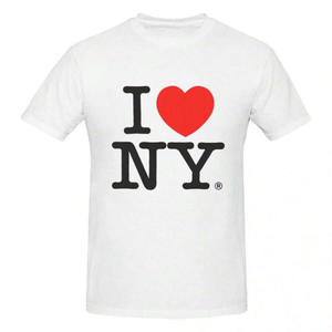 Camiseta I Love Ny para hombre, cuello redondo, corte holgado, color blanco con estampado, ropa informal - Product Image 2