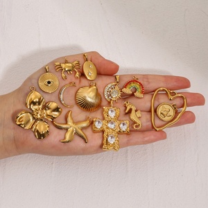 Dijes de Acero Inoxidable con Baño de Oro PVD de 18k, Resistentes al Deslustre y al Agua, para Fabricación de Joyería, Venta al Por Mayor - Product Image 4