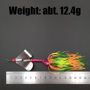 Lunker 12.4g bruyant <span class=keywords><strong>Buzz</strong></span> dur pêche à la traîne Wobblers métal Spinner appâts lame rotative bulle Vibration hélice pour poisson d'eau douce - Product Image 5