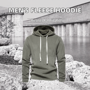 Nouveau sweat à capuche en molleton uni pour homme, coupe ample, manches longues, tendance, uni, teinture unie, thermique, pour l'automne et l'hiver - Product Image 2