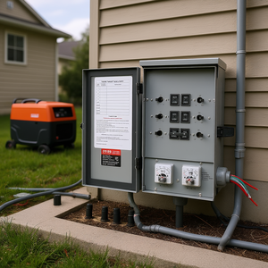 Kit de commutateur de transfert manuel Vevor 30A 120/240V monophasé pour connexion de générateur, modèle D0100XUDETY - Product Image 2