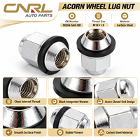 RuiLi 90304-SA0-981 Écrou de roue à bout ouvert chromé avec rondelle M12x1.5 en acier au carbone, fixations automobiles, vente en gros OEM pour Honda
