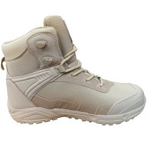DSF49 AS33 Mesh Tactical <b>Boot</b> Light Gray Breathable Outdoor All Seasons High Top <b>Hiking</b> Shoe - Product Image 3