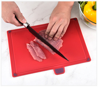Vente en gros d'usine Accessoires de cuisine de haute qualité Planche à découper en plastique 4 en 1 avec support de rangement