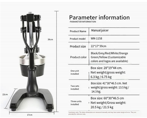 Exprimidor Manual Comercial de Cítricos de Alta Resistencia para Granada, Pomelo, Lima y Naranja - Exprimidor Ecológico de Frutas y Verduras - Product Image 5