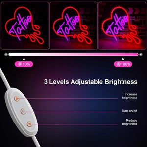 Letrero de Neón con Diseño de Tatuaje para Decoración de Pared, Luces <span class=keywords><strong>LED</strong></span> para Estudio, Rojo con Luz <span class=keywords><strong>LED</strong></span> de Neón Morada con Diseño de Tatuaje - Product Image 3