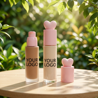 Fond de teint liquide matifiant, couvrant, léger, anti-brillance, résistant à l'eau, pour peaux grasses, tons foncés, marque privée