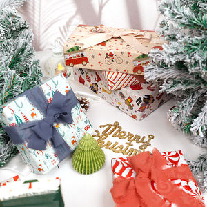 Wholesale 80g <b>Christmas</b> an Eight-Volume Set Kraft <b>Paper</b> Tissue 43*300cm Gift <b>Luxury</b> Custom Packaging <b>Wrapping</b> <b>Paper</b> Roll - Product Image 4
