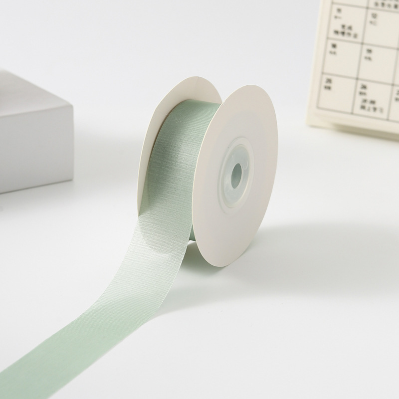 Ruban de soie 2,5 cm, vert pois, 1 yard (100 yards/rouleau)